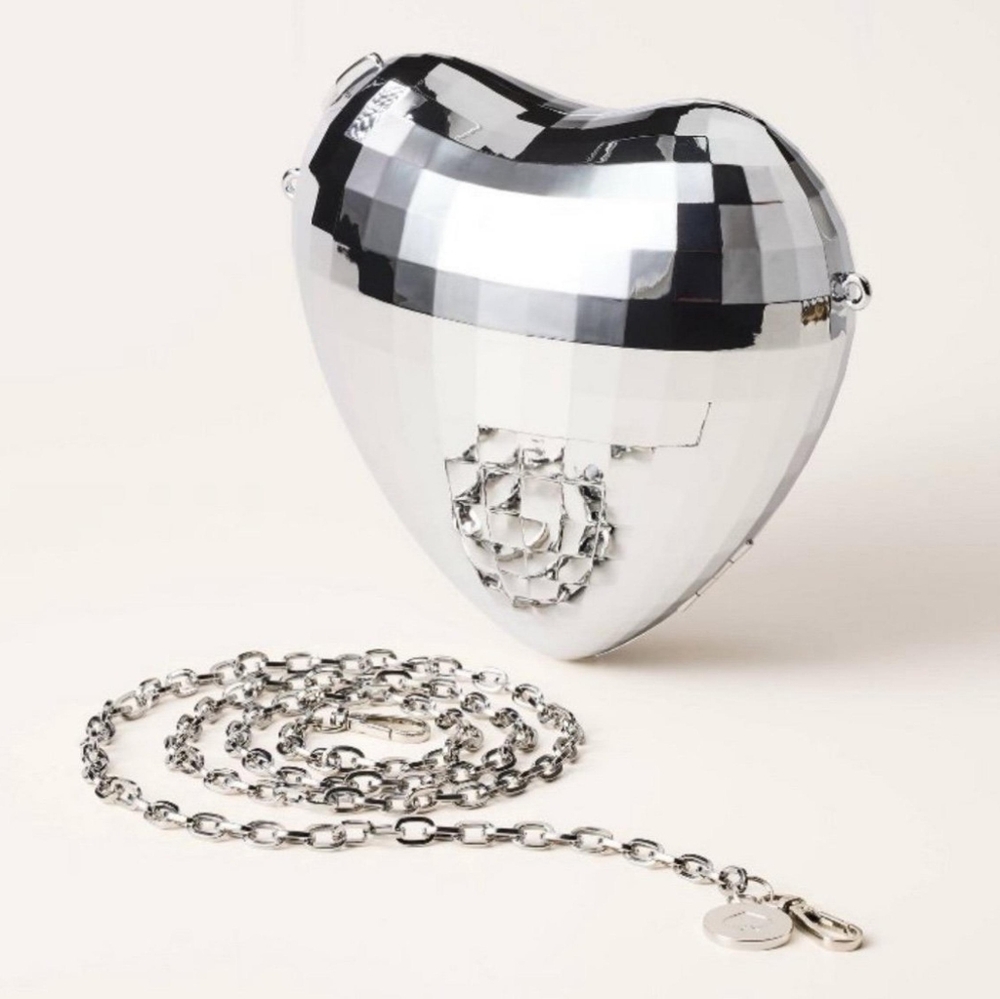 Kate Spade Metal Disco Heart Novelty Bag
